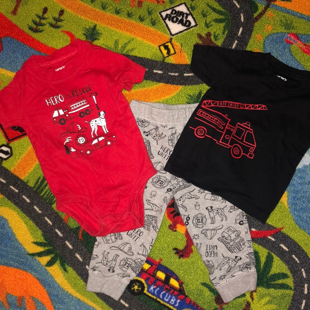 3piece 18m Carter’s fire truck theme outfit
